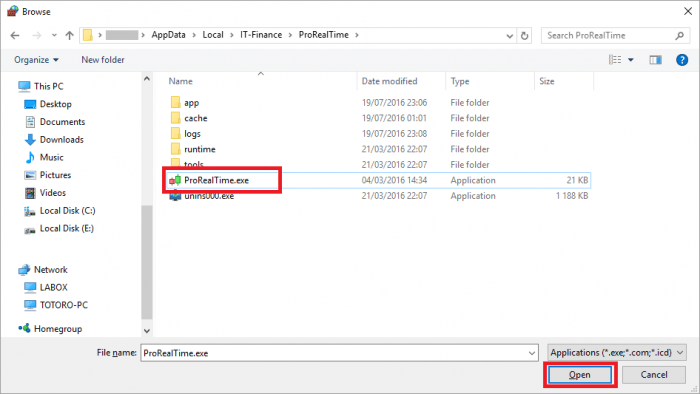 Configure Windows for ProRealTime - ProRealTime Tutorial - ProRealCode