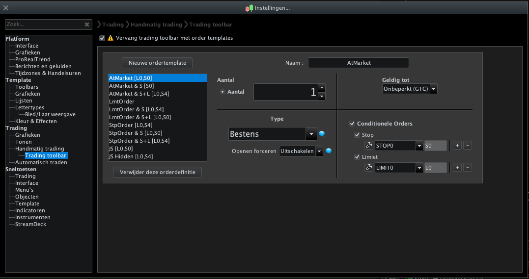 Default Limit and stop loss settings - ProRealTime Forum - ProRealCode