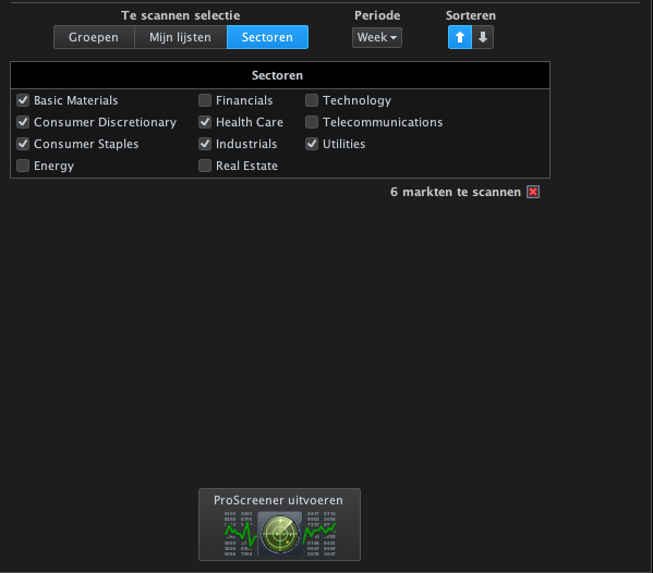 Screen for multiple Sectors in one screener - ProRealTime Forum ...
